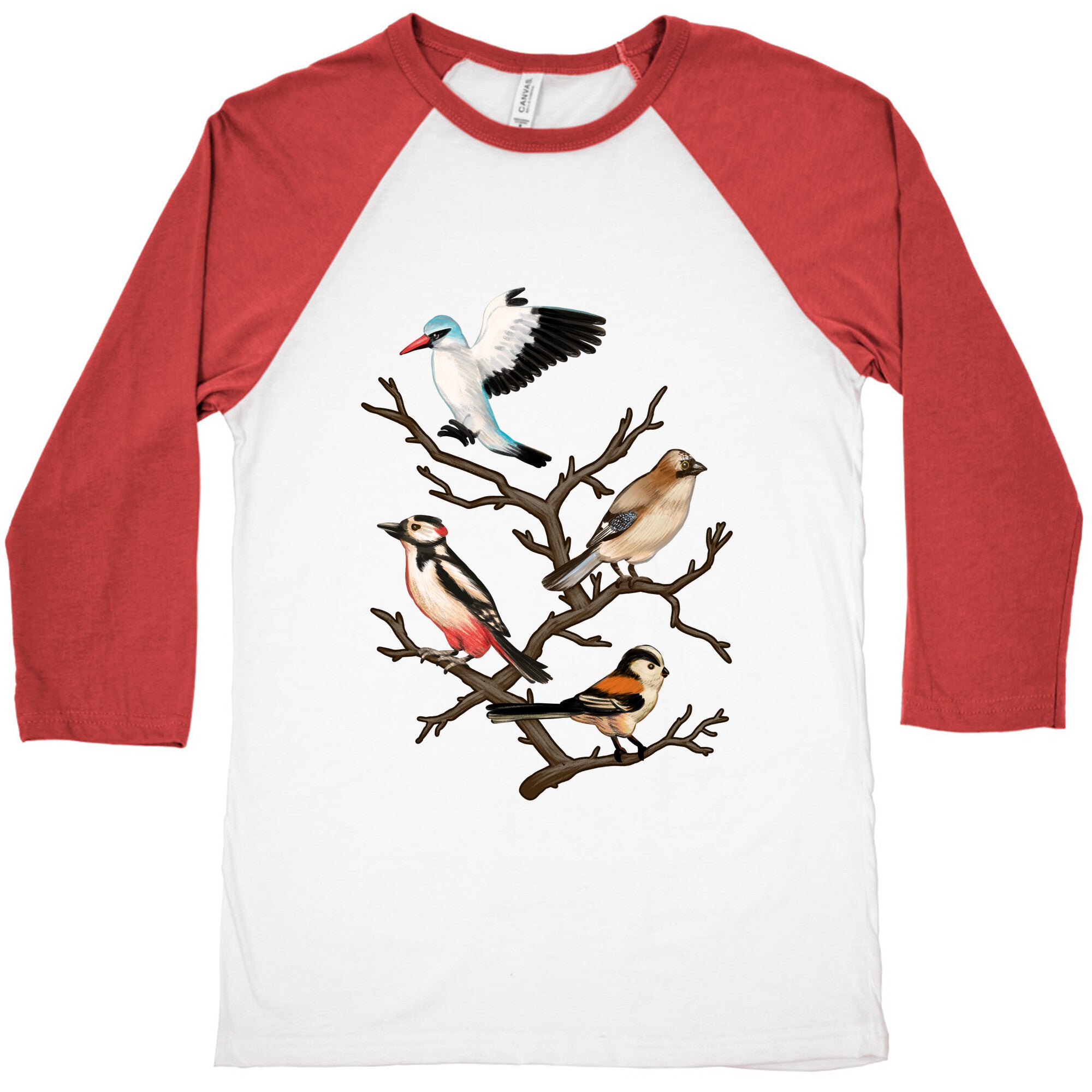 Woodland Birds Baseball Tee